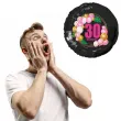 dekoracja na urodziny balon foliowy baloniki liczba 30 czarno rozowy 18 rnd