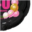 dekoracja na urodziny balon foliowy baloniki liczba 40 czarno rozowy 18 rnd