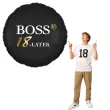 dekoracja na urodziny balon foliowy bosski 18 latek czarny prezent osiemnastka 18 rnd