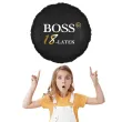 dekoracja na urodziny balon foliowy bosski 18 latek czarny prezent osiemnastka 18 rnd
