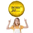 dekoracja na urodziny balon foliowy bosski 30 latek zloty prezent do girlandy 18 rnd