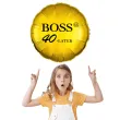 dekoracja na urodziny balon foliowy bosski 40 latek zloty prezent do girlandy 18 rnd