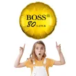 dekoracja na urodziny balon foliowy bosski 80 latek zloty prezent do girlandy 18 rnd