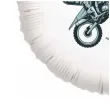 dekoracja na urodziny balon foliowy cross motocykl bialy do girland 18 rnd