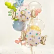 dekoracja na urodziny balon foliowy cukierek happy birthday do girland kremowo zloty 30 shp