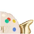 dekoracja na urodziny balon foliowy cukierek happy birthday do girland kremowo zloty 30 shp