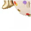 dekoracja na urodziny balon foliowy cukierek happy birthday do girland kremowo zloty 30 shp