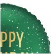 dekoracja na urodziny balon foliowy happy birthday zielony matowy do girland 18 rnd