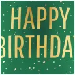 dekoracja na urodziny balon foliowy happy birthday zielony matowy do girland 18 rnd