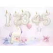 dekoracja na urodziny balon foliowy jednorozec cyfra 1 kremowy xl 46 5 dgt