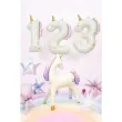 dekoracja na urodziny balon foliowy jednorozec cyfra 1 kremowy xl 46 5 dgt