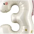 dekoracja na urodziny balon foliowy jednorozec cyfra 3 kremowy xl 46 5 dgt