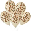 dekoracja na urodziny balony zyrafa cetki zwierzeta safari kremowe latte do girland 50 szt
