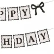 dekoracja na urodziny baner girlanda happy birthday kokardki 100 cm