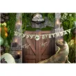 dekoracja na urodziny baner girlanda papierowa jurassic world happy birthday zielony 1 65 m