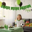 dekoracja na urodziny baner personalizowany pilka nozna wlasny napis girlanda 10 flag 200 cm
