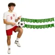 dekoracja na urodziny baner personalizowany pilka nozna wlasny napis girlanda 20 flag 400 cm