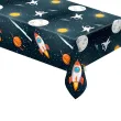 dekoracja na urodziny dzien dziecka obrus foliowy kosmos rakieta astronauta 180x120 cm