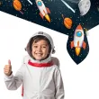 dekoracja na urodziny dzien dziecka obrus foliowy kosmos rakieta astronauta 180x120 cm