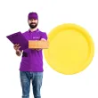 dekoracja na urodziny jednorazowa zastawa stolowa talerzyki papierowe monokolor zolte 18 cm x6