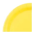 dekoracja na urodziny jednorazowa zastawa stolowa talerzyki papierowe monokolor zolte 23 cm x6
