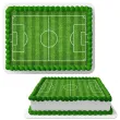 dekoracja na urodziny kibica pilkarza oplatek na tort pilka nozna boisko zielony 21x29 cm