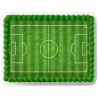 dekoracja na urodziny kibica pilkarza oplatek na tort pilka nozna boisko zielony 21x29 cm