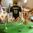 dekoracja na urodziny kibica pilkarza topper na tort pikery koszulka pilkarska personalizacja