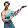 dekoracja na urodziny koncert festiwal dmuchaniec gitara elektryczna niebieska 106 cm