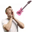 dekoracja na urodziny koncert festiwal dmuchaniec gitara elektryczna rozowa 106 cm