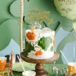 dekoracja na urodziny osiemnastke akrylowy topper na tort happy birthday zloty brokatowy