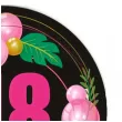 dekoracja na urodziny osiemnastke topper papierowy na tort liczba 18 baloniki 18 5 x 11 cm