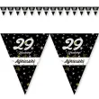 dekoracja na urodziny personalizowany baner glamour birthday girlanda papierowa czarna 3 6 m