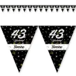 dekoracja na urodziny personalizowany baner glamour birthday girlanda papierowa czarna 3 6 m