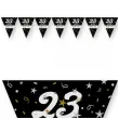 dekoracja na urodziny personalizowany baner glamour birthday girlanda papierowa czarna 3 6 m