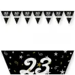 dekoracja na urodziny personalizowany baner glamour birthday girlanda papierowa czarna 3 6 m