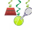 dekoracja na urodziny swiderki wiszace tenis ozdoby do powieszenia 6 szt