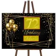 dekoracja na urodziny tablica powitalna dowolne urodziny twoje imie zloto czarna balony glamour
