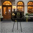 dekoracja na urodziny tablica powitalna dowolne urodziny twoje imie zloto czarna balony glamour