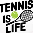 dekoracja na urodziny tenisisty kibica balon foliowy tennis is life 18 rnd