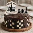 dekoracja na urodziny topper na tort szachy szach mat personalizacja ozdoba tortowa