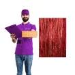 dekoracja na walentynki czerwona kurtyna imprezowa na drzwi metaliczna 240 x 150 cm