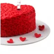 dekoracja na walentynki fontanna tortowa kocham cie bialy 18 cm