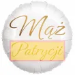 dekoracja na wesele prezent na slub balon foliowy maz imie personalizacja bialy zloty 18