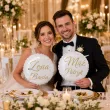 dekoracja na wesele prezent na slub balon foliowy maz imie personalizacja bialy zloty 18