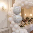 dekoracja na wesele prezent na slub balon foliowy maz imie personalizacja bialy zloty 18