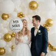 dekoracja na wesele prezent na slub balon foliowy mr mrs nazwisko personalizacja bialy 18