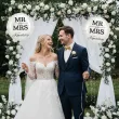 dekoracja na wesele prezent na slub balon foliowy mr mrs nazwisko personalizacja bialy 18