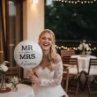 dekoracja na wesele prezent na slub balon foliowy mr mrs nazwisko personalizacja bialy 18