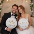 dekoracja na wesele prezent na slub balon foliowy zona imie personalizacja bialy zloty 18
